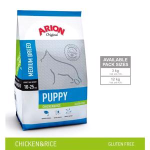 Arion Puppy Medium Breed Kylling og Ris 3kg.
